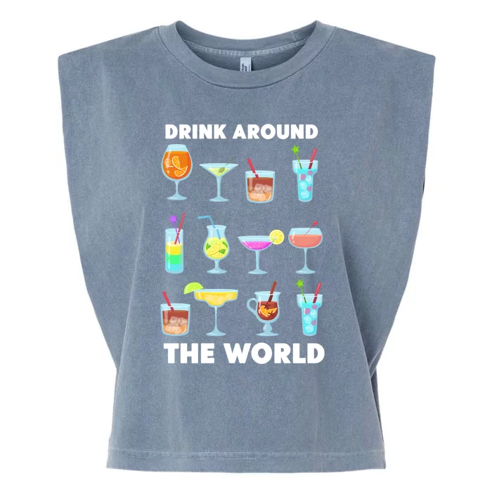 Ing Around The World Adult Vacation Showcase Gift Great Gift Garment-Dyed Women's Muscle Tee