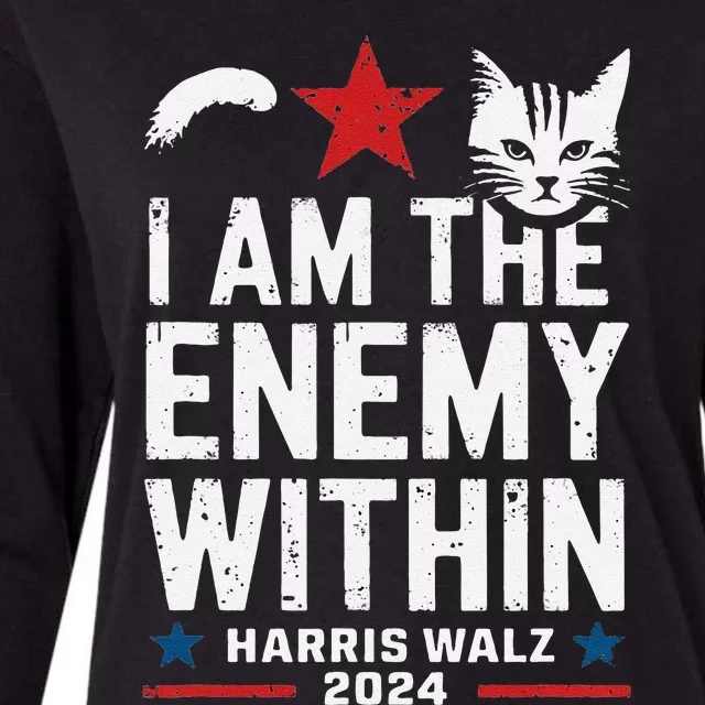 I Am The Enemy Within Kamala Harris 2024 Womens Cotton Relaxed Long Sleeve T-Shirt