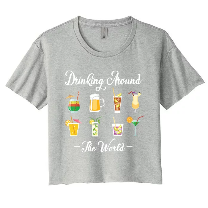 Ing Around The World Lovers Traveler Ing Gift Women's Crop Top Tee