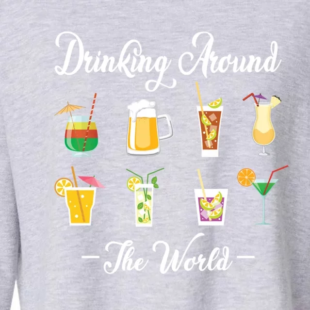 Ing Around The World Lovers Traveler Ing Gift Cropped Pullover Crew