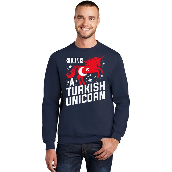 Iam A Turkish Unicorn Flag Design Tourist Souvenir Sweatshirt