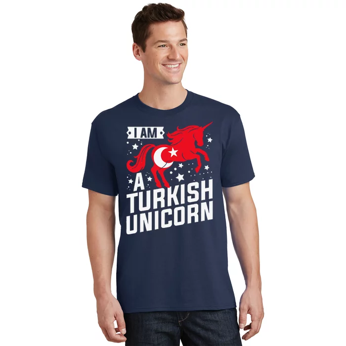 Iam A Turkish Unicorn Flag Design Tourist Souvenir T-Shirt