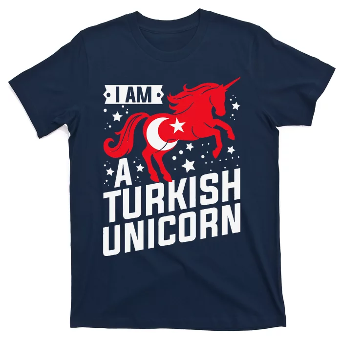 Iam A Turkish Unicorn Flag Design Tourist Souvenir T-Shirt