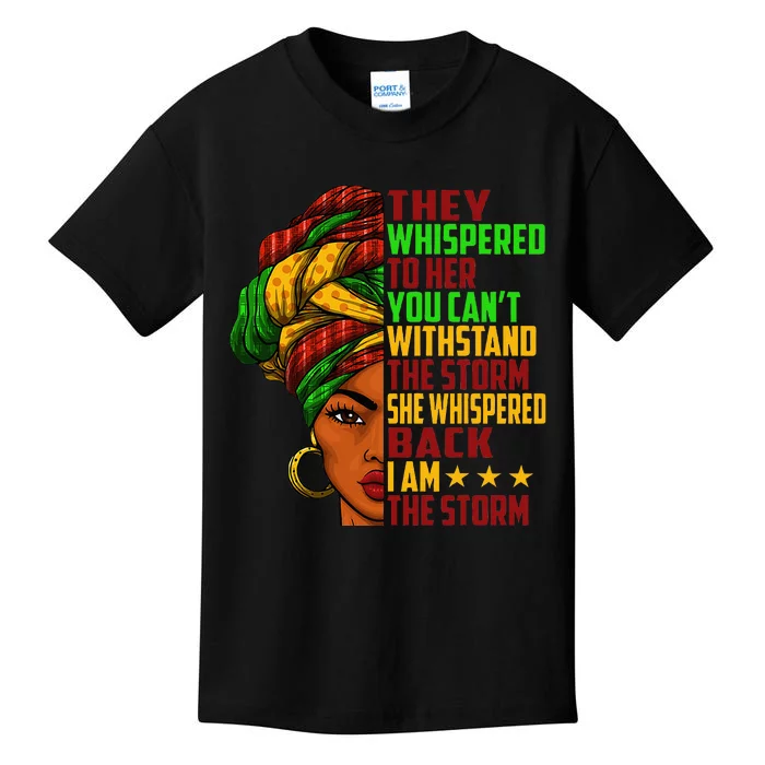 I am The Storm Wo Juneteenth Black History Month Kids T-Shirt