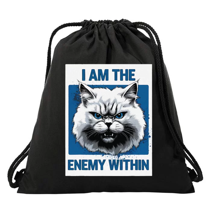 I Am The Enemy Within Funny Kamala Harris 2024 Drawstring Bag