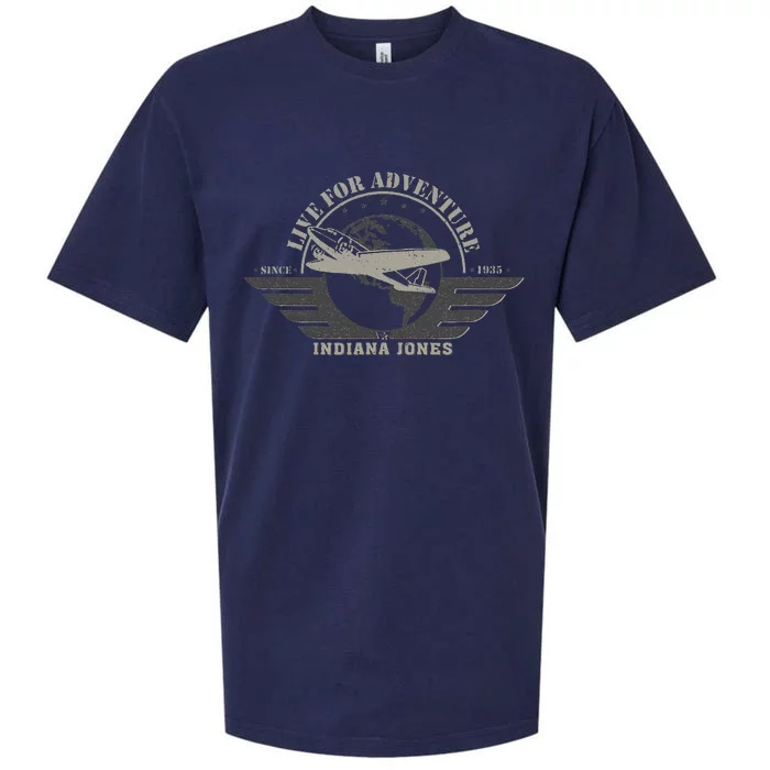 Indiana And The Temple Of Doom Aviation Badge Sueded Cloud Jersey T-Shirt