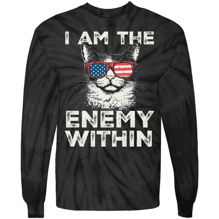 I Am The Enemy Within Kamala Harris 2024 Merch Gift Tie-Dye Long Sleeve Shirt