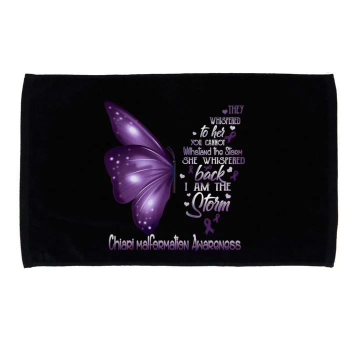 I Am The Storm Chiari Malformation Awareness Butterfly Microfiber Hand Towel