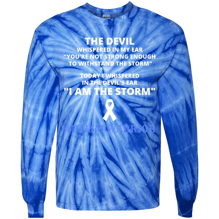 I Am The Storm Autism Warrior Autism Awareness Tie-Dye Long Sleeve Shirt