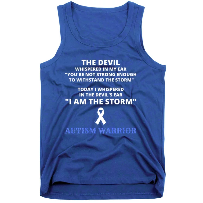 I Am The Storm Autism Warrior Autism Awareness Tank Top