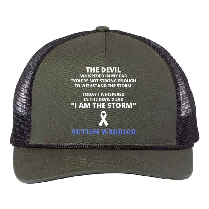 I Am The Storm Autism Warrior Autism Awareness Retro Rope Trucker Hat Cap