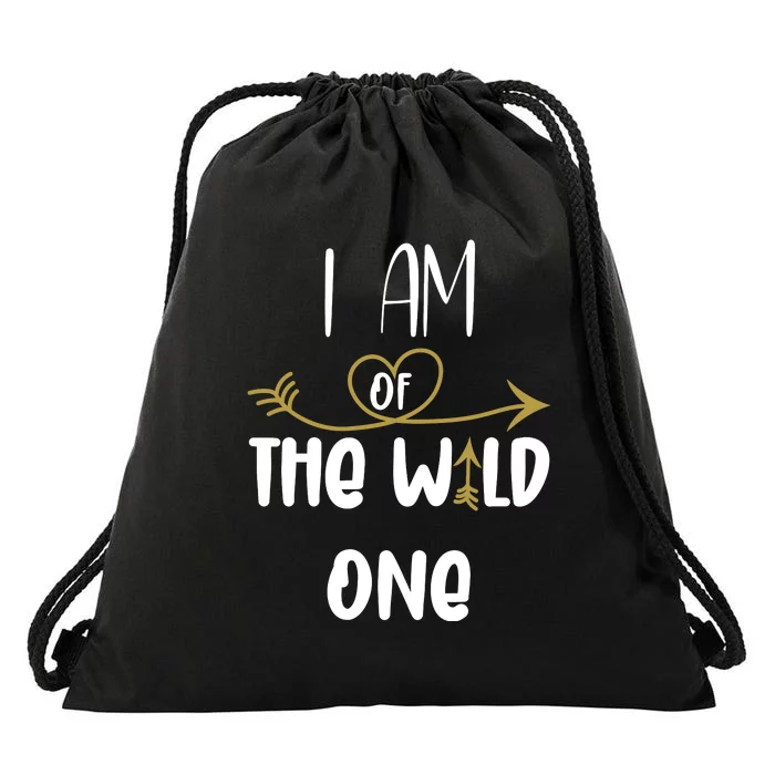 I Am The Wild One 1st Birthday First Thing Gift Boy Girl Drawstring Bag