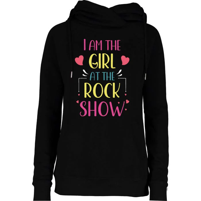 I am the at the Rock Show Rock Music Lover Vintage Womens Funnel Neck Pullover Hood