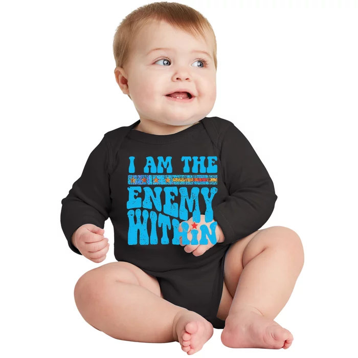 I Am The Enemy Within I Am The Enemy Within America Baby Long Sleeve Bodysuit