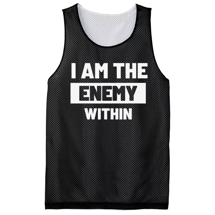 I Am The Enemy Within Mesh Reversible Basketball Jersey Tank