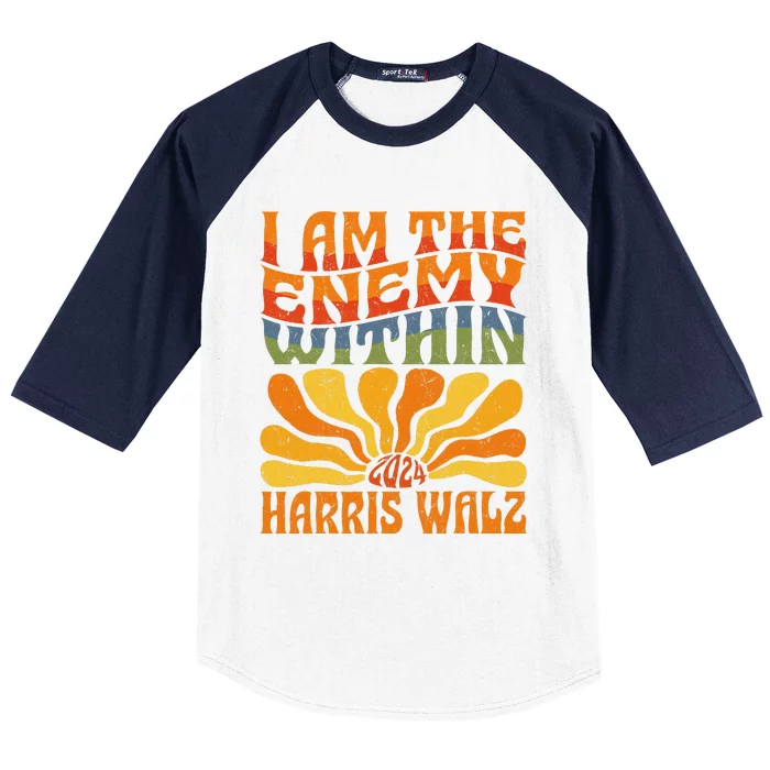 I Am The Enemy Within Kamala Harris Walz 2024 Baseball Sleeve Shirt