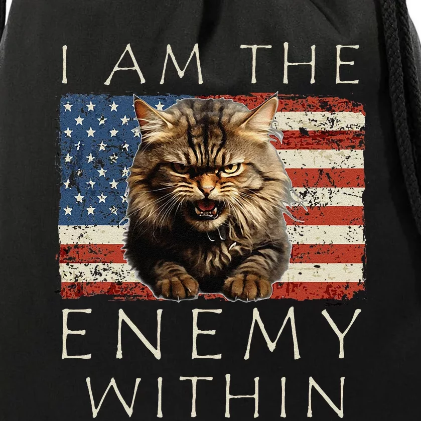 I Am The Enemy Within Kamala Harris 2024 Support Drawstring Bag