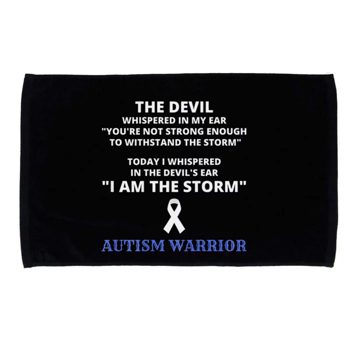 I Am The Storm Autism Warrior Autism Awareness Microfiber Hand Towel