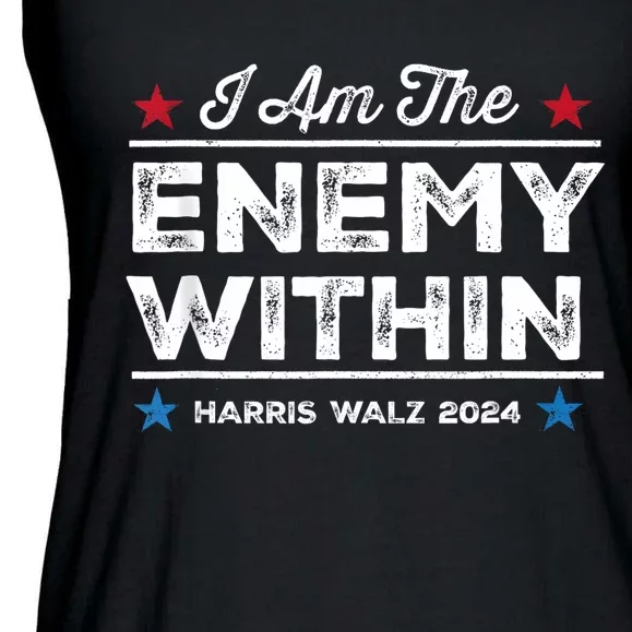 I Am The Enemy Within Harris Walz 2024 Merch Ladies Essential Flowy Tank