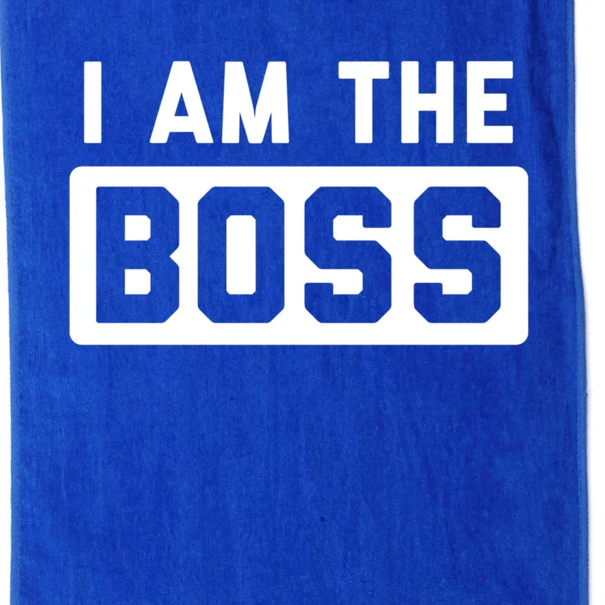 I Am The Boss Gift Platinum Collection Golf Towel