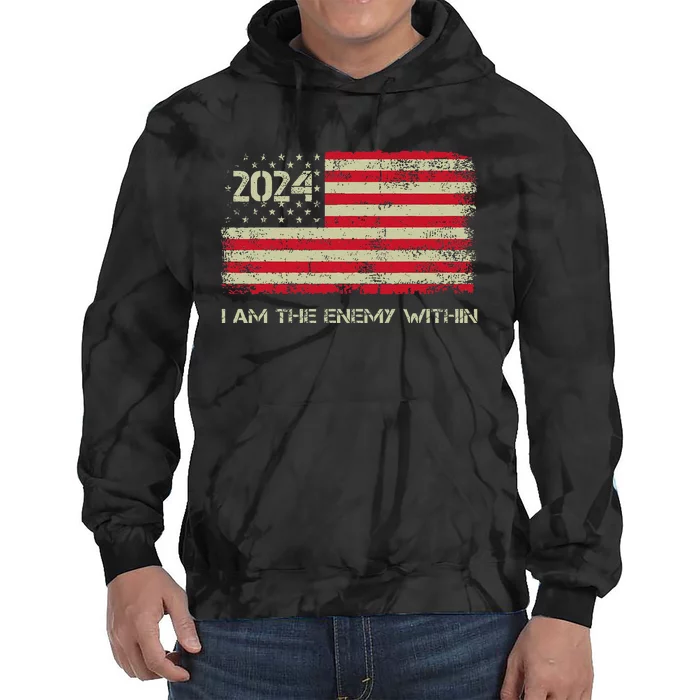 I Am The Enemy Within Kamala Harris Cat Lady President Us Tie Dye Hoodie