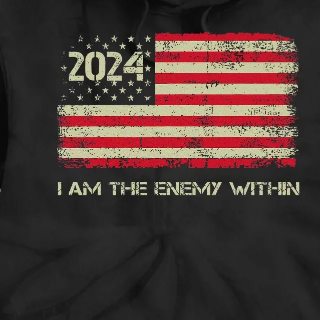 I Am The Enemy Within Kamala Harris Cat Lady President Us Tie Dye Hoodie