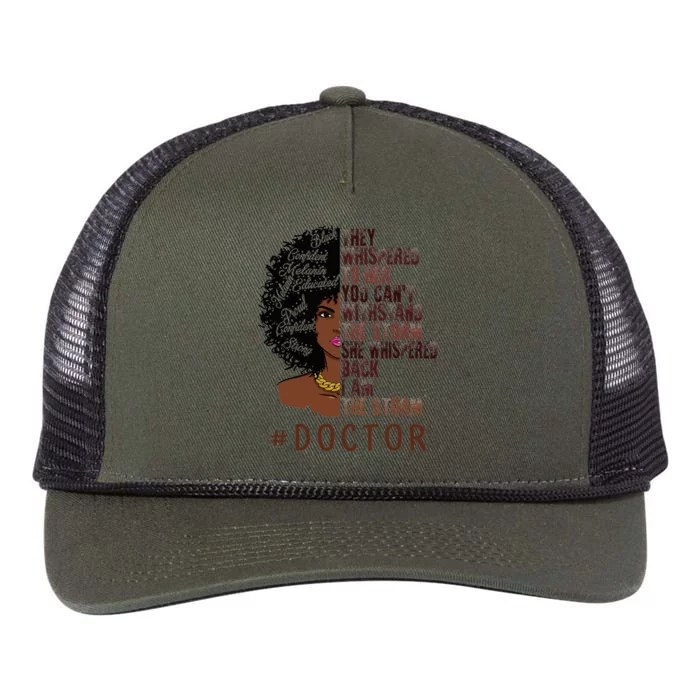 I Am The Storm Doctor apparel African American Retro Rope Trucker Hat Cap