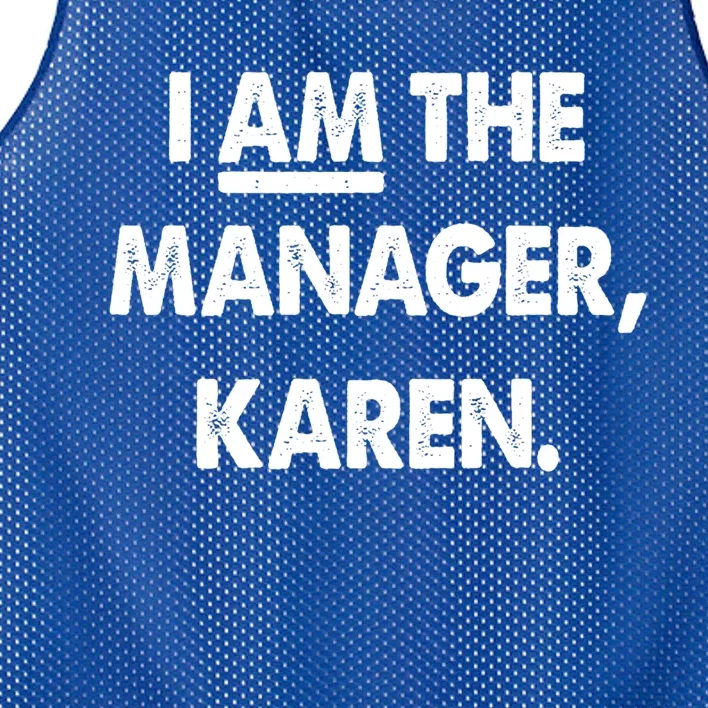 I Am The Ager Karen Gift Mesh Reversible Basketball Jersey Tank