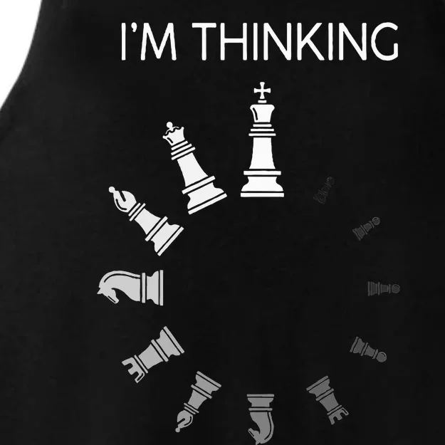 I am Thinking Chess Pieces I'm Thinking Chess Player Lover Ladies Tri-Blend Wicking Tank