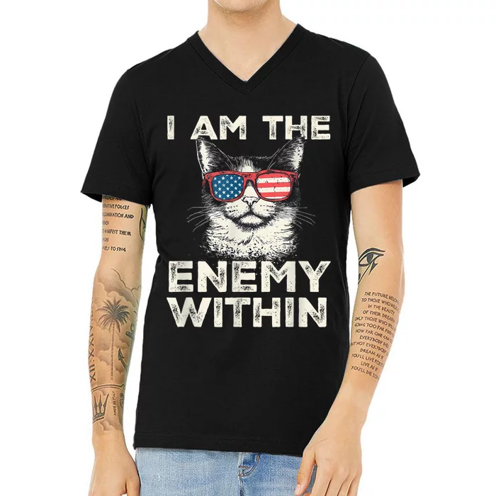 I Am The Enemy Within Kamala Harris 2024 V-Neck T-Shirt