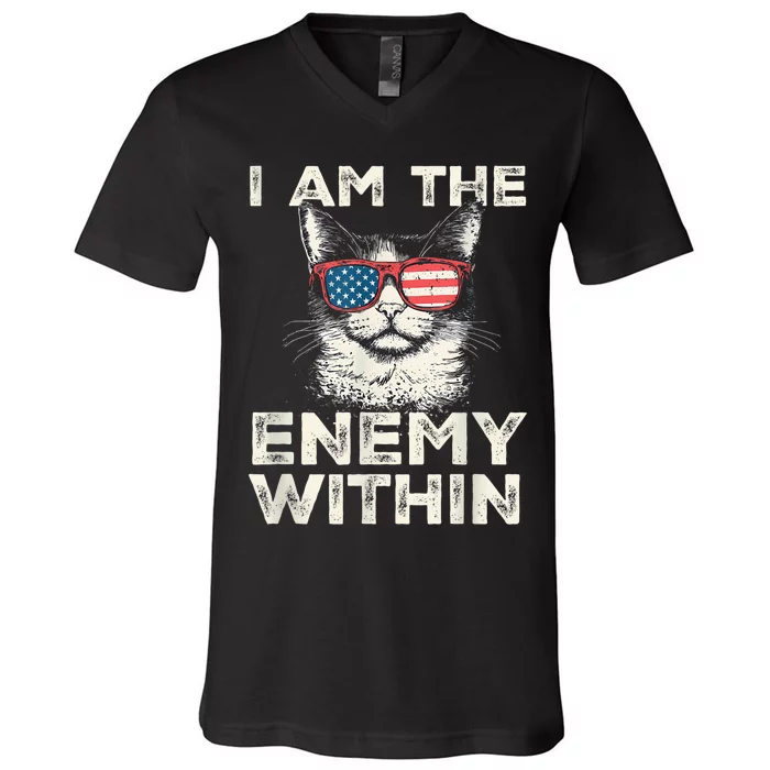 I Am The Enemy Within Kamala Harris 2024 V-Neck T-Shirt