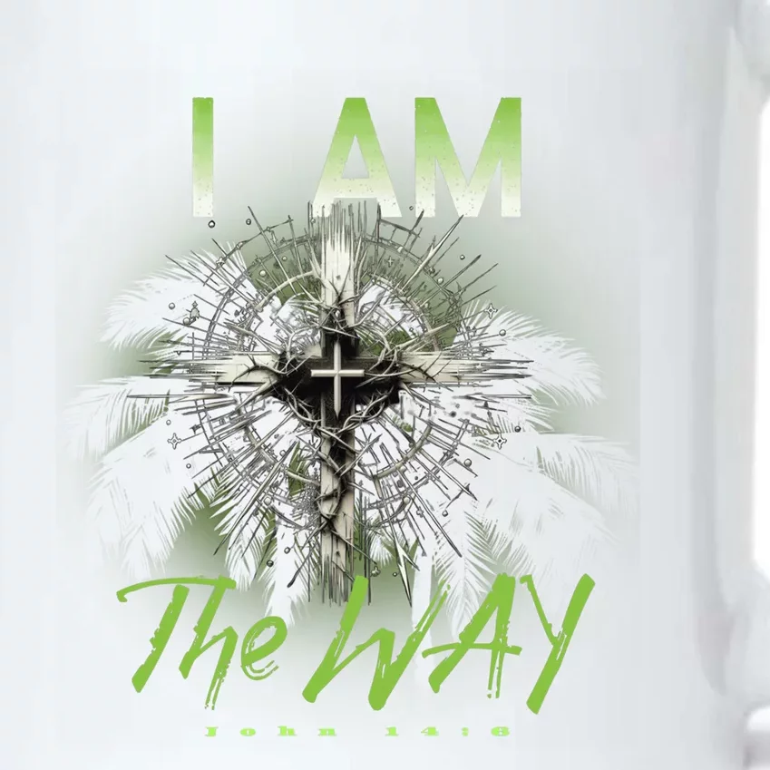 I Am The Way Christian Cross Of Jesus Christ Punk Art Design Gift Black Color Changing Mug