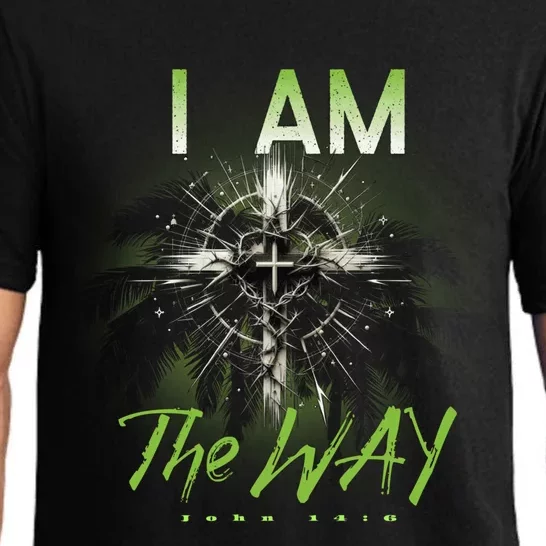 I Am The Way Christian Cross Of Jesus Christ Punk Art Design Gift Pajama Set