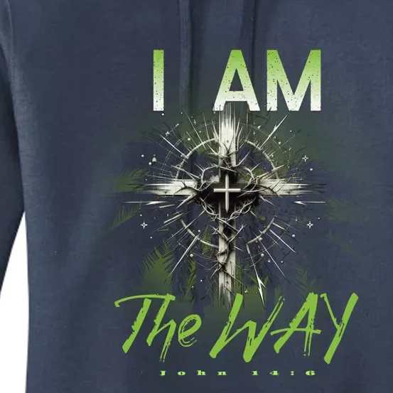 I Am The Way Christian Cross Of Jesus Christ Punk Art Design Gift Women's Pullover Hoodie