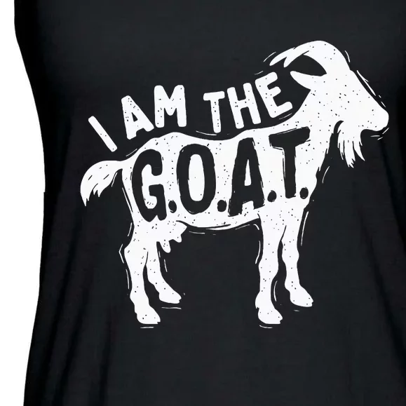 I Am The Goat Farm Animal Lover Rancher Farmer Farming Ladies Essential Flowy Tank