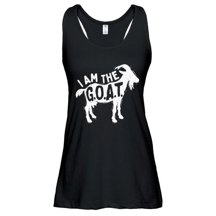 I Am The Goat Farm Animal Lover Rancher Farmer Farming Ladies Essential Flowy Tank