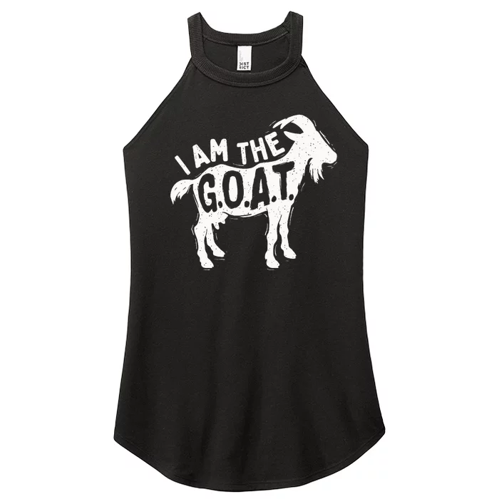 I Am The Goat Farm Animal Lover Rancher Farmer Farming Women’s Perfect Tri Rocker Tank