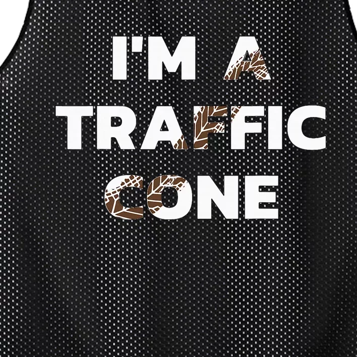 Im A Traffic Cone Adult Costume Mesh Reversible Basketball Jersey Tank