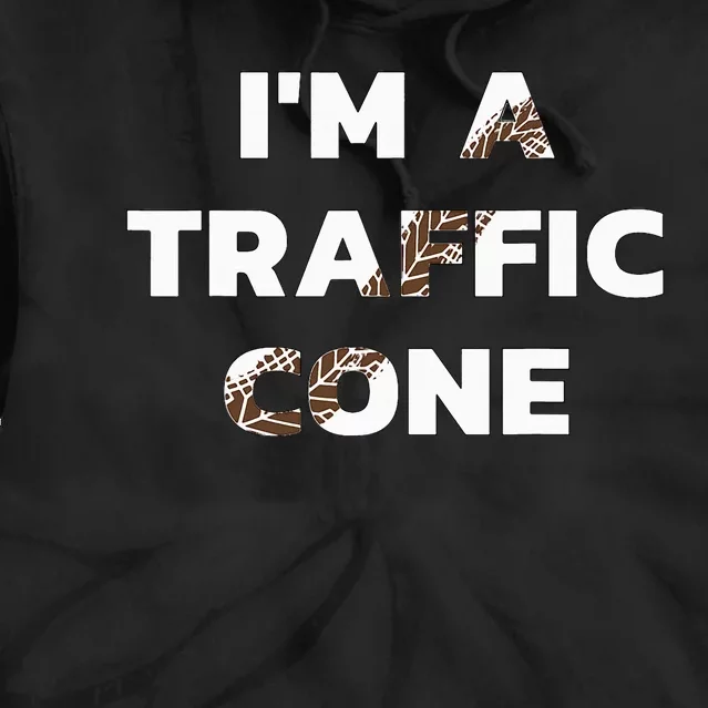 Im A Traffic Cone Adult Costume Tie Dye Hoodie