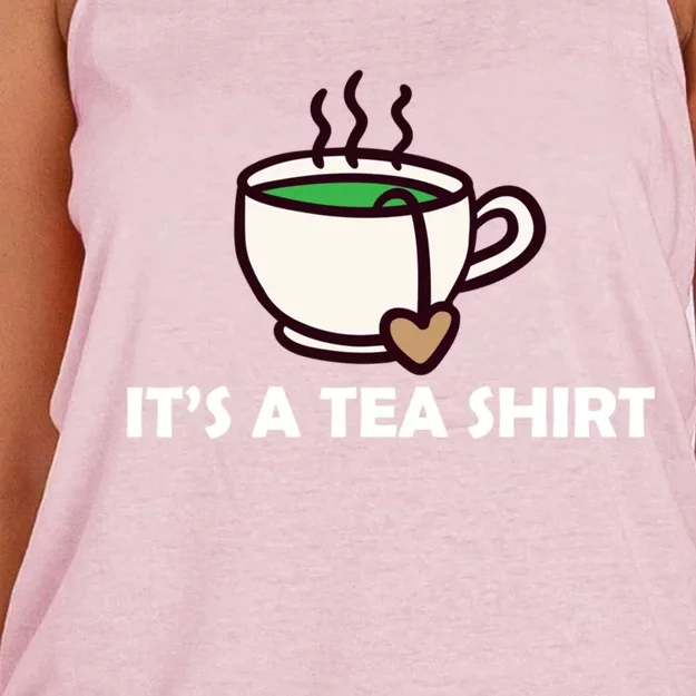 It's A Tea Cool Gift Tea Lover Food Pun Lover Meaningful Gift Women's Knotted Racerback Tank