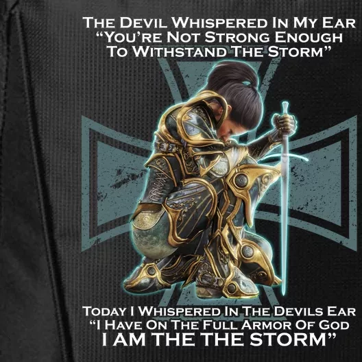 I Am The Storm Female Knight Warrioress City Backpack