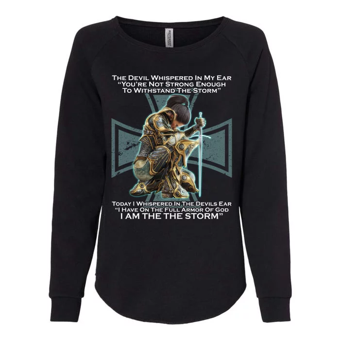 I Am The Storm Female Knight Warrioress Womens California Wash Sweatshirt