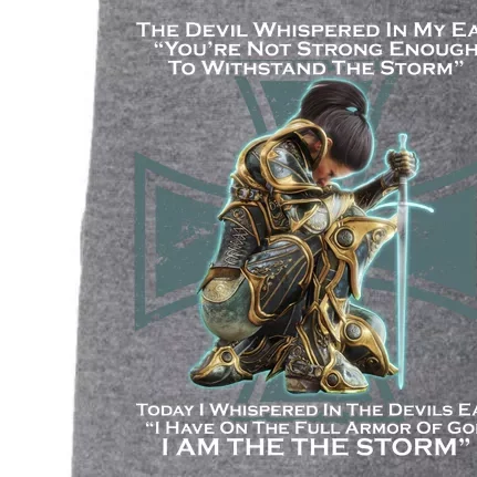 I Am The Storm Female Knight Warrioress Doggie 3-End Fleece Hoodie