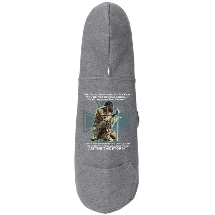 I Am The Storm Female Knight Warrioress Doggie 3-End Fleece Hoodie