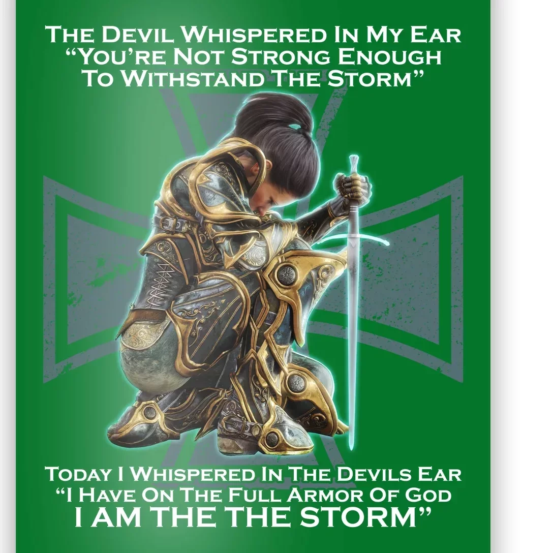 I Am The Storm Female Knight Warrioress Poster