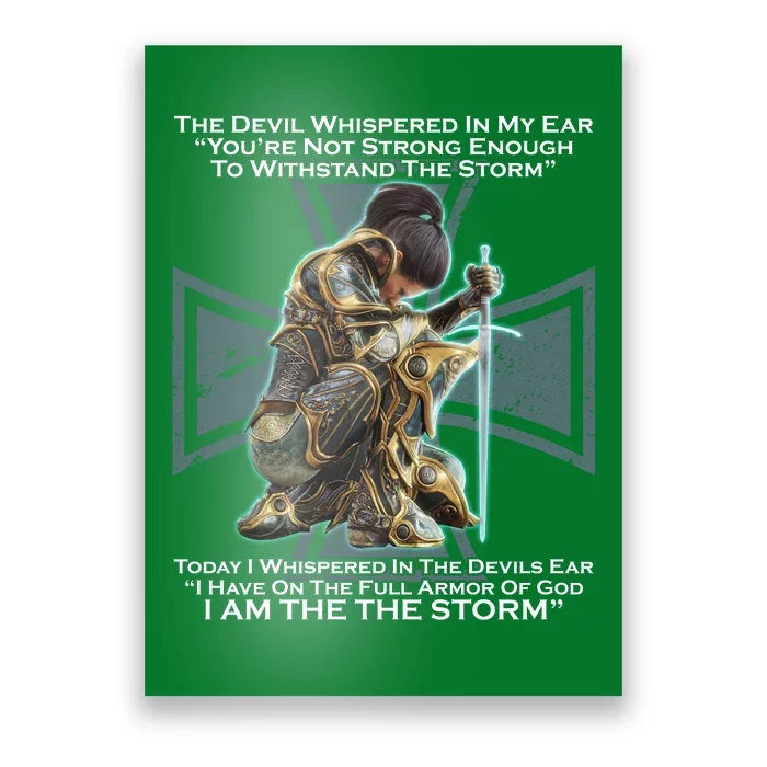 I Am The Storm Female Knight Warrioress Poster