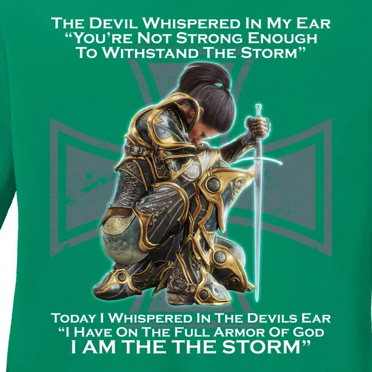 I Am The Storm Female Knight Warrioress Ladies Long Sleeve Shirt