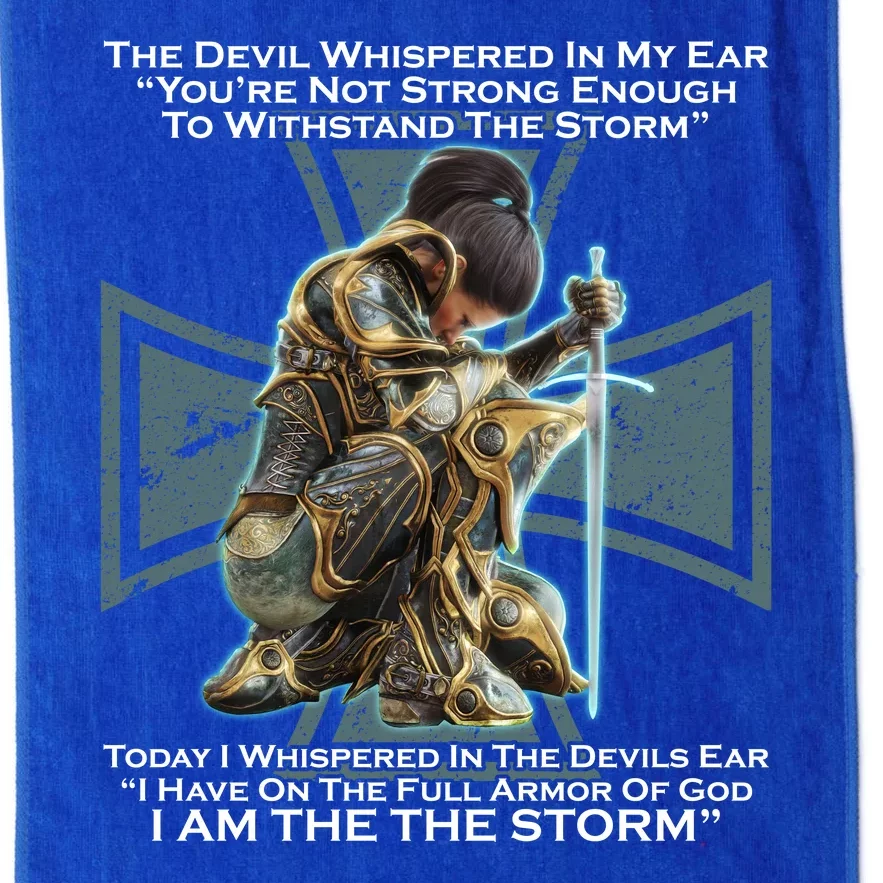 I Am The Storm Female Knight Warrioress Platinum Collection Golf Towel