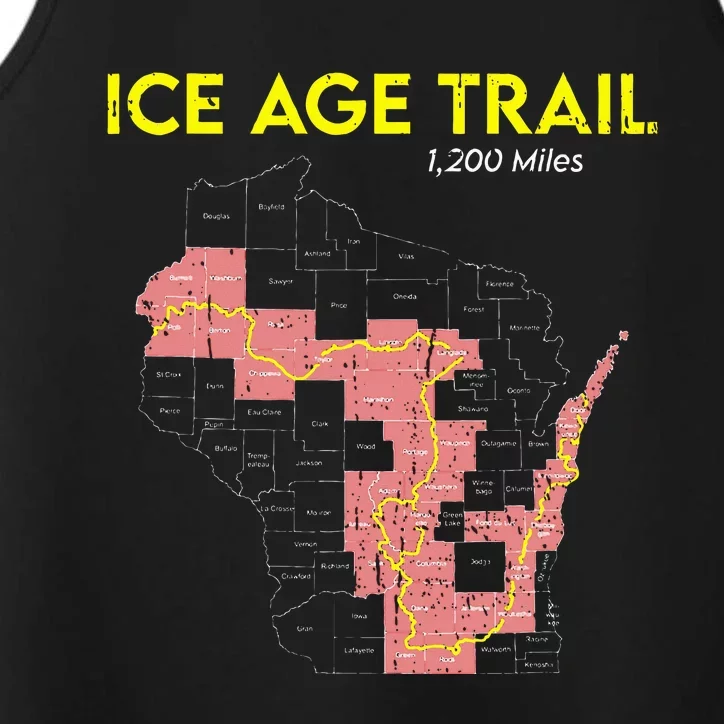 Ice Age Trail Wisconsin Longdistance Hiking Scenic Trail Performance Tank