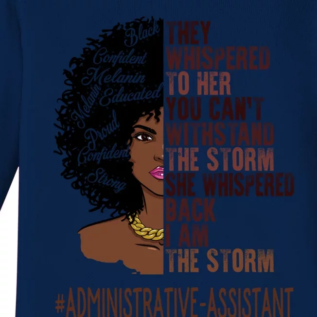 I Am The Storm Administrative Assistant African Gift Baby Long Sleeve Bodysuit